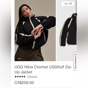 UGG Nikia Jacket - NWT, M